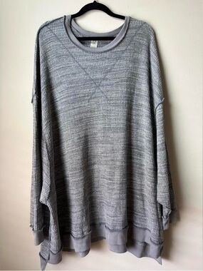 Free People’s We The Free So Fresh Top slouchy thermal WaffleKnit Loungewear Med